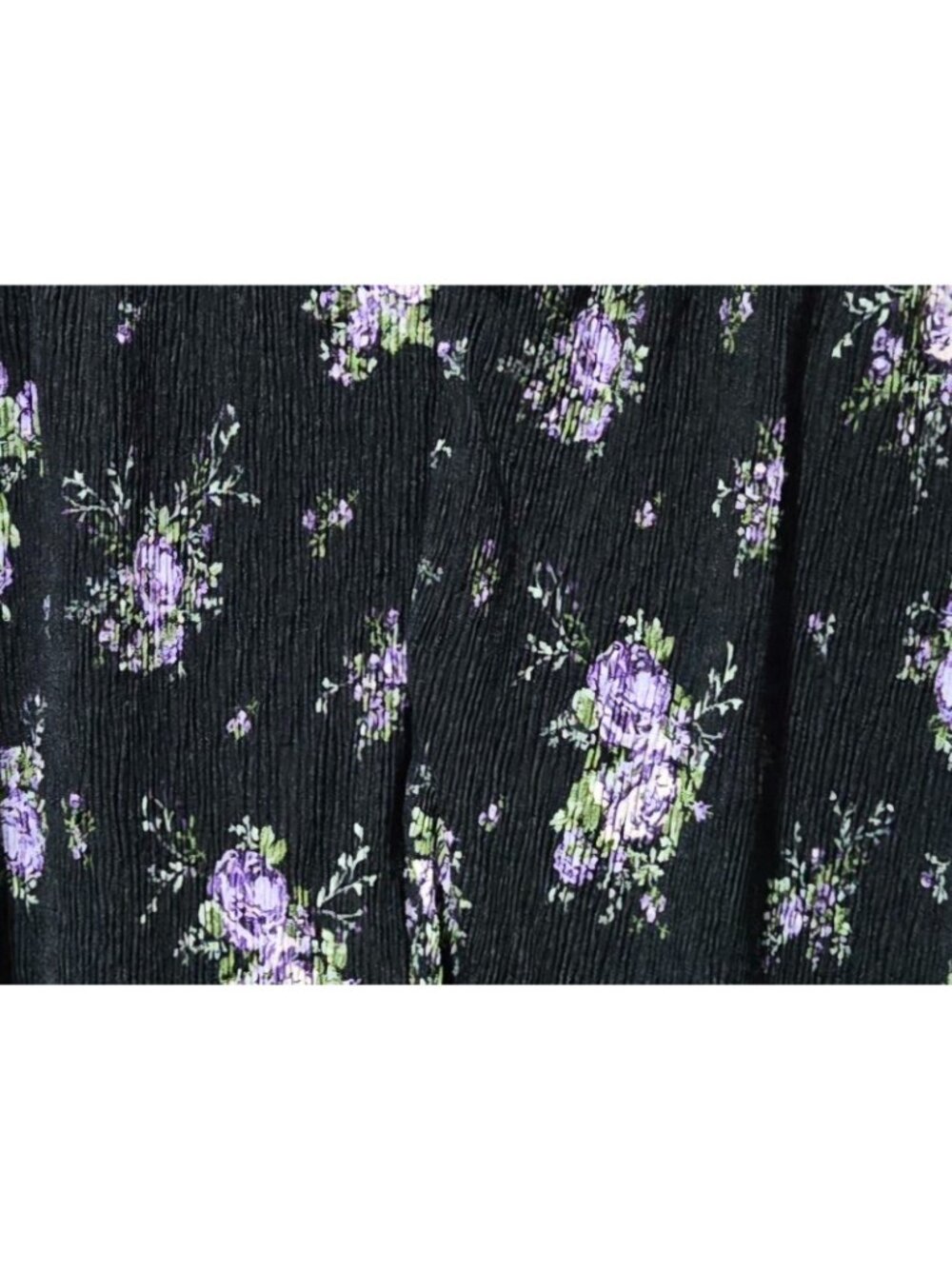 Wild Fable Purple Floral Sleeveless Skater Black Halter Mini Dress - Large 12/14 - Picture 2 of 8